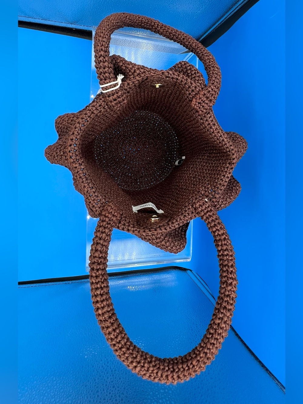 Haute Hippie Ruffled Brown Raffia Handbag, NWT - Picture 6 of 10